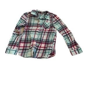 Jumping Beans Long Sleeve Flannel Plaid Top